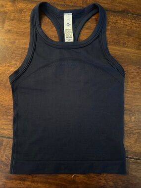 Lululemon Swiftly Tech Cropped Racerback Tank, Club Blue(Navy) Size 0